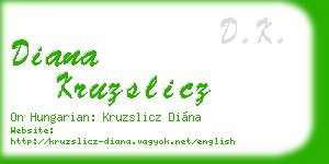 diana kruzslicz business card